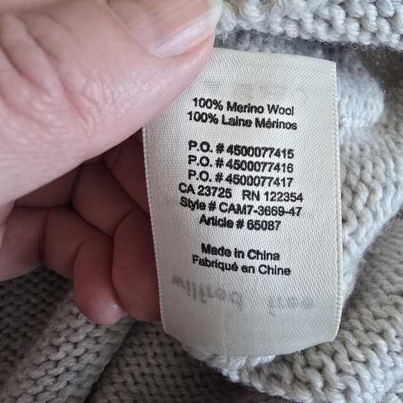 Aritzia Wilfred Free Velzen Merino Wool Oversized Grandpa Sweater size S - Picture 13 of 15